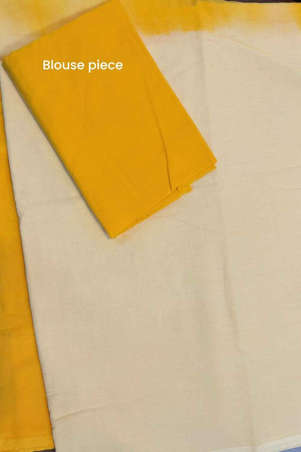 Golden Hour - Yellow Ombre Hand Dyed Mulmul Cotton Saree