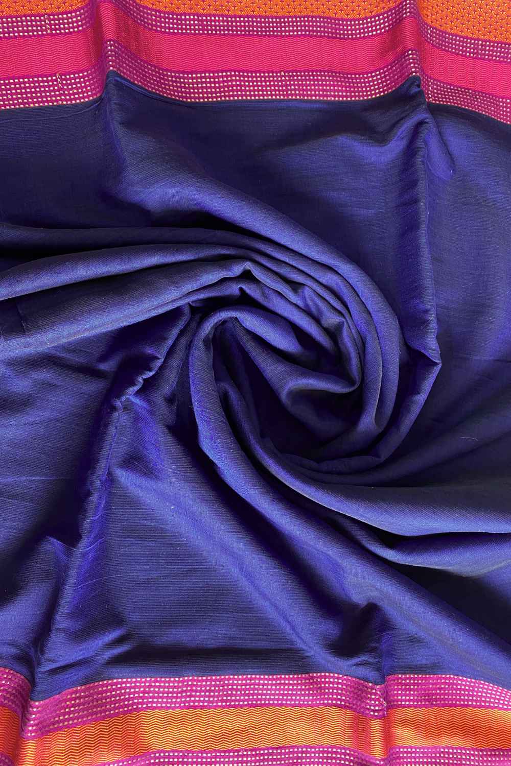 Nayanika - Blue Pure Silk Cotton Maheshwari Saree