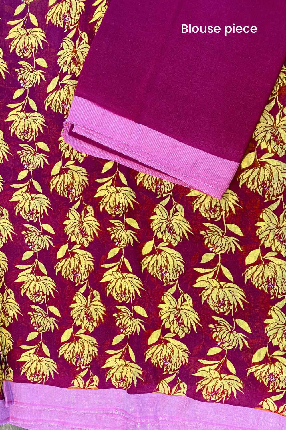 Songs from the Soil Handwoven Mulmul Cotton Printed Saree