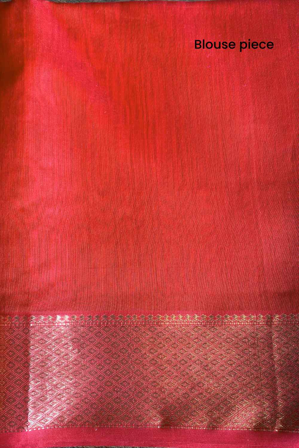 Lakshmi - Red Pure Silk Cotton Maheshwari Saree