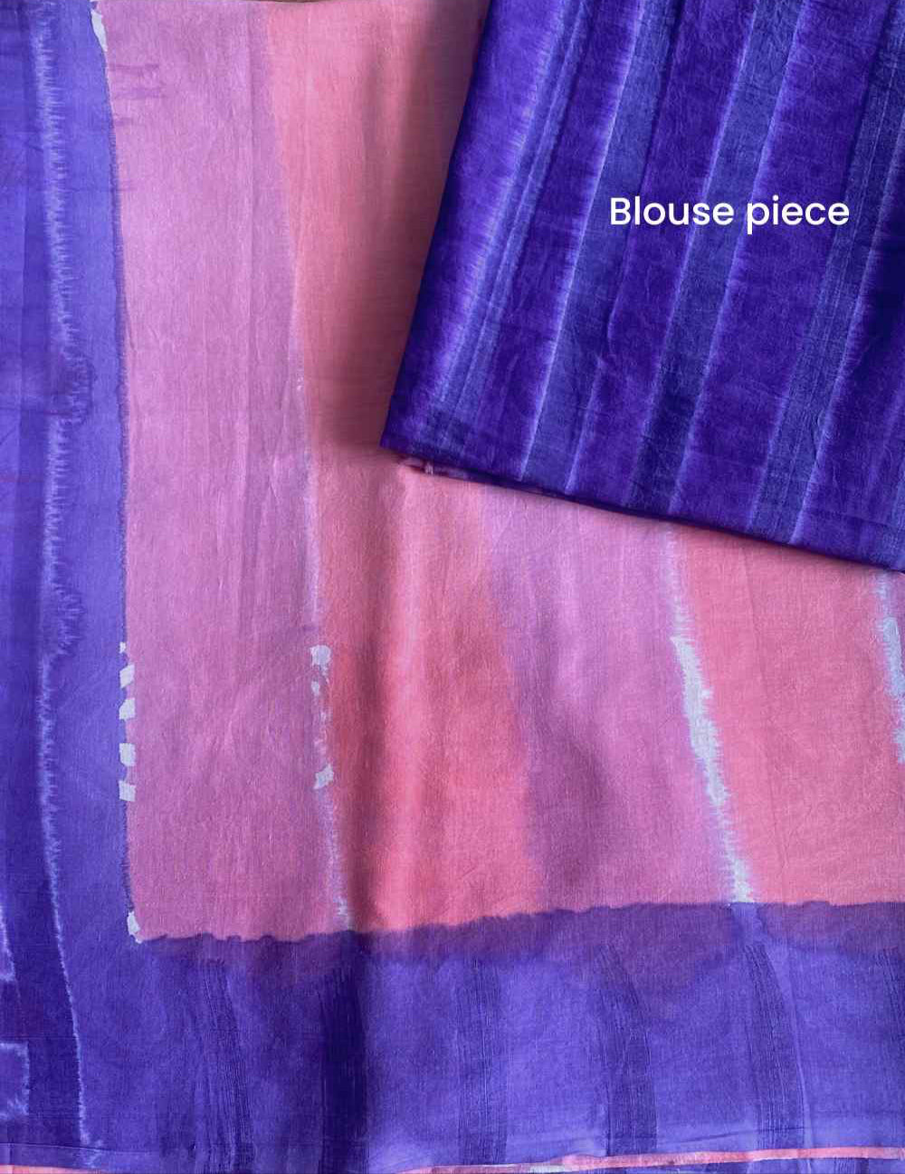 Raspberry Hand Dyed Mulmul Cotton Saree