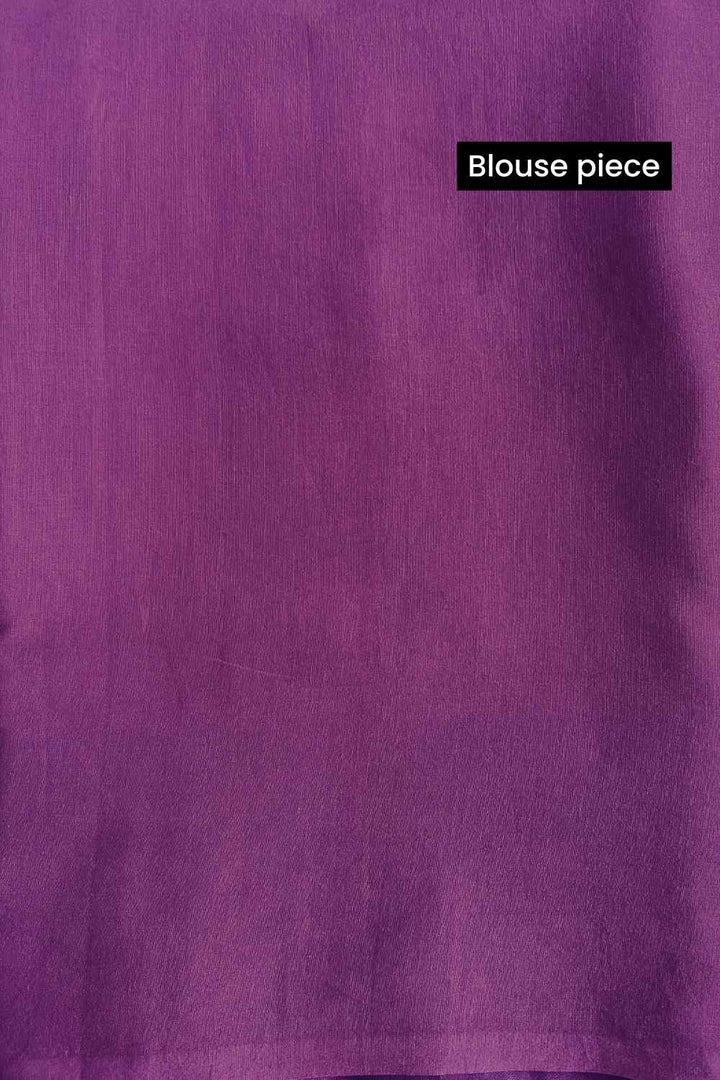Violet Haze Ombre Hand Dyed Mulmul Cotton Pre-stitched Ready to Wear Saree with Pocket