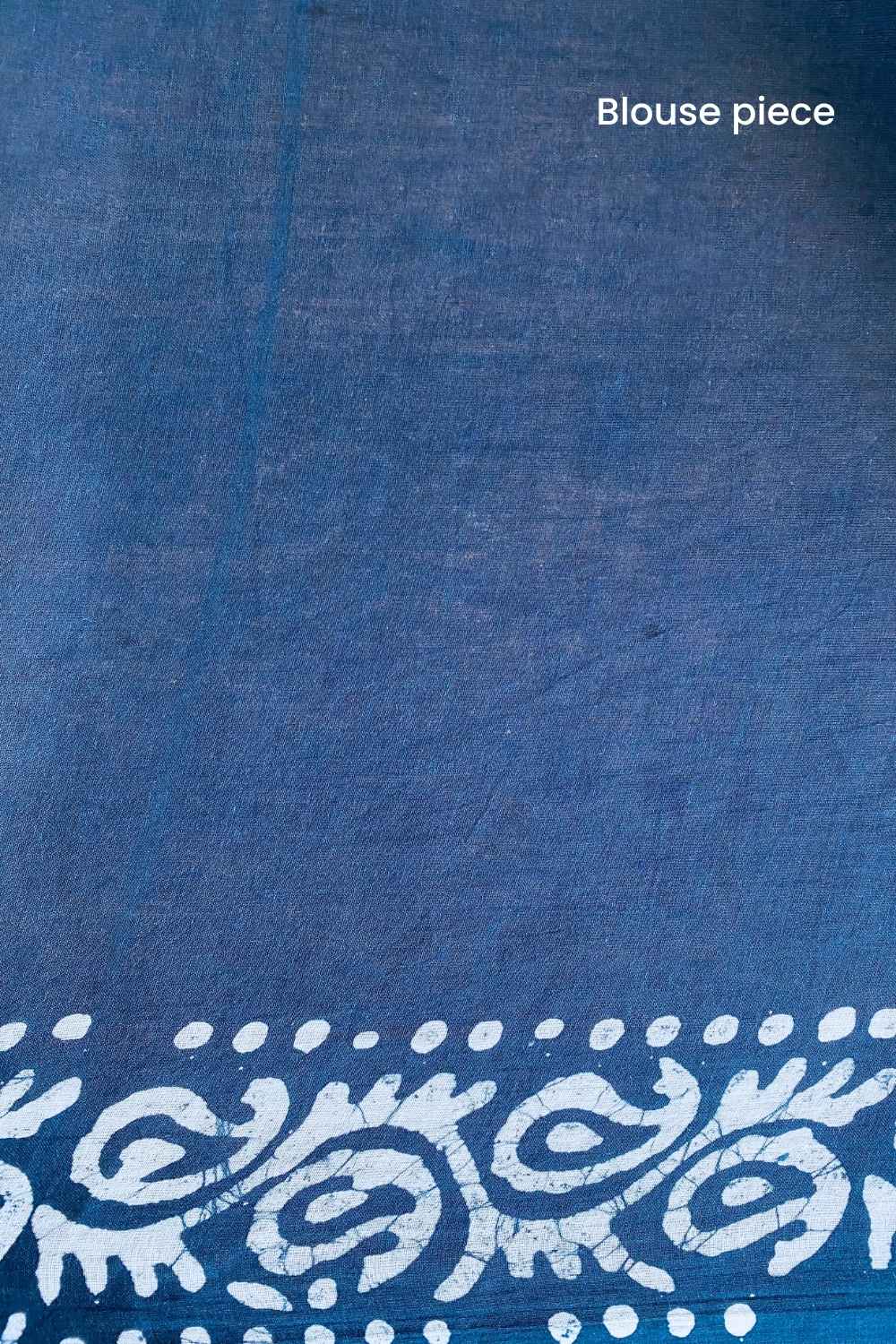 Midnight Blue - Batik Pure Mulmul Cotton Saree