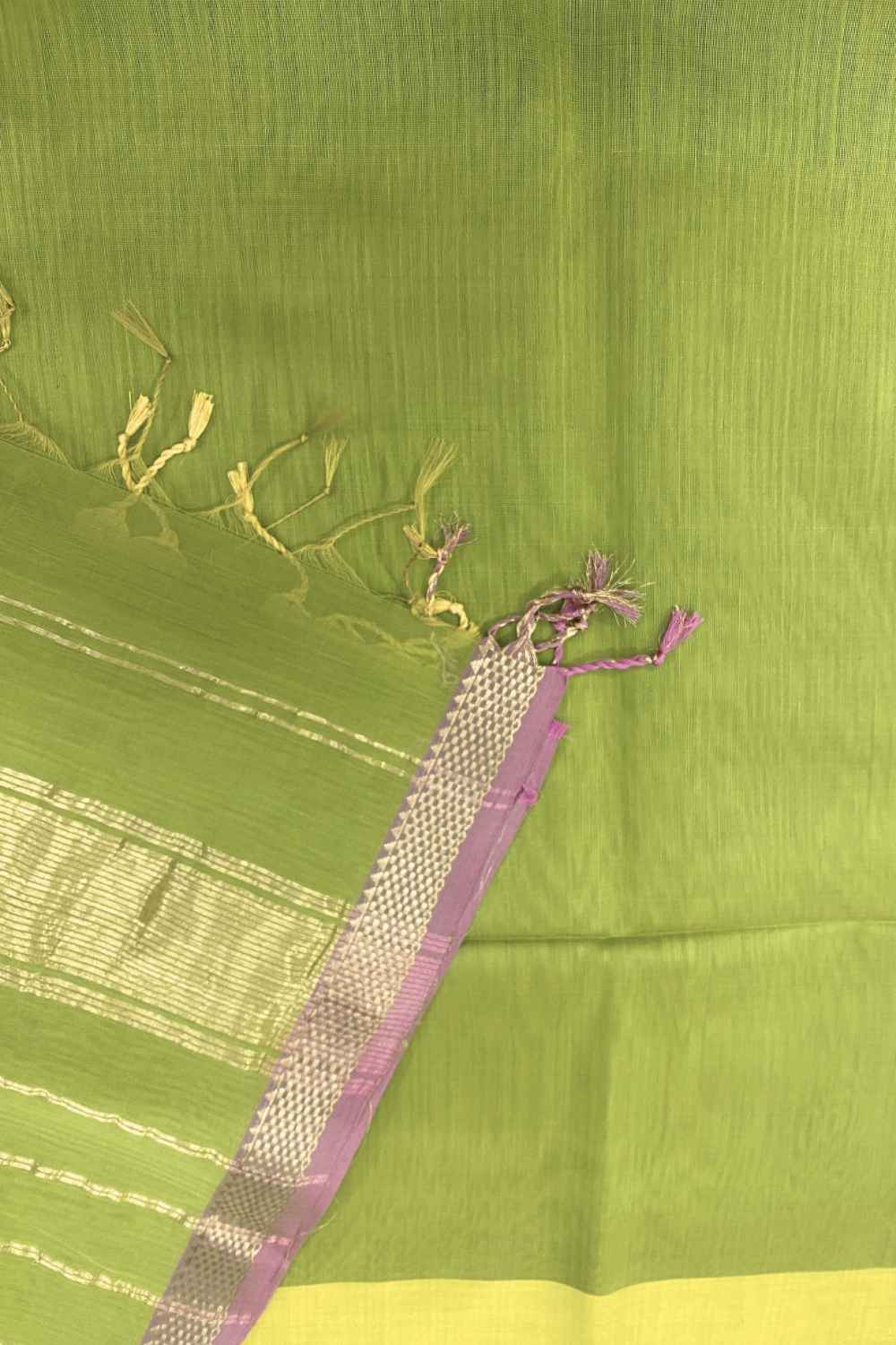 Green Pure Silk Cotton Maheshwari Saree