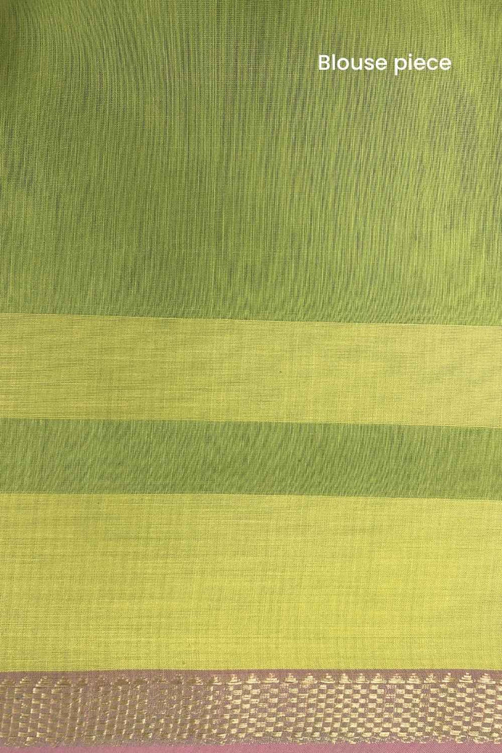 Green Pure Silk Cotton Maheshwari Saree