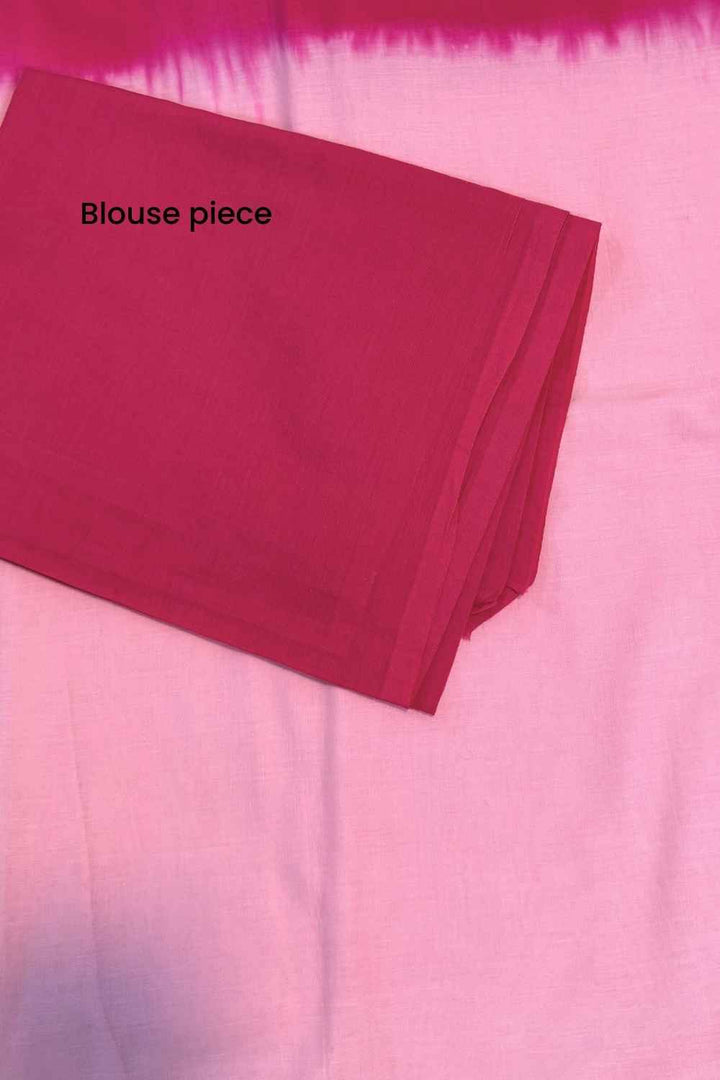Blush Gradient - Pink Ombre Hand Dyed Mulmul Cotton Saree