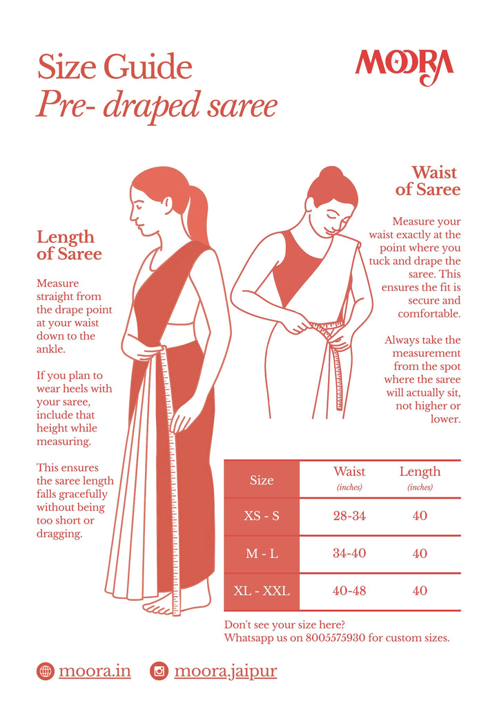 Dark blue Pure Silk Cotton Maheshwari Pre-stitched Ready to Wear Saree with Pocket