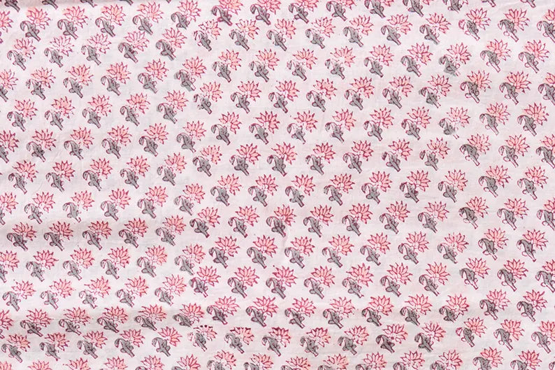Pretty in Peach - Chanderi Silk Cotton Hand Block Print Unstitched Suit Set