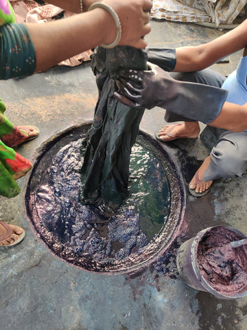 "Master the Art of Wearing Indigo Block Print Sarees by Moora"