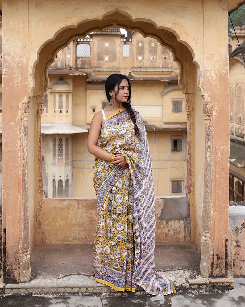Thinking of Buying a Jaipuri Print Saree? Here’s Everything You Should Know