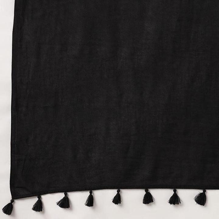 Black Beauty- Hand Dyed Mulmul Cotton Saree