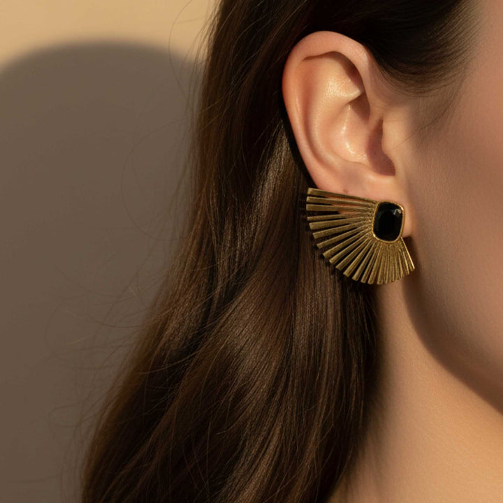 Sunline Stud 18k Gold Plated Earrings