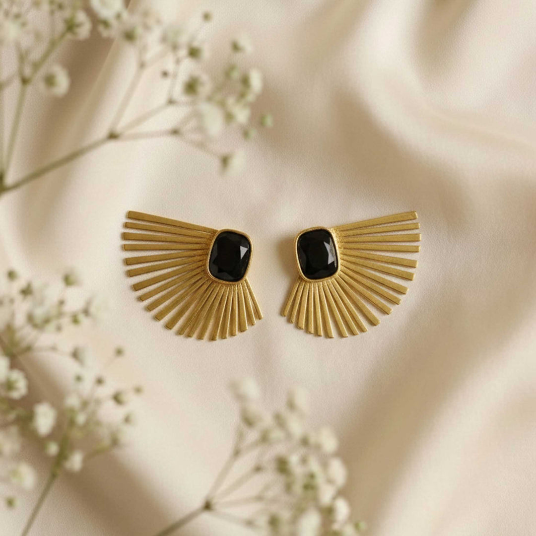 Sunline Stud 18k Gold Plated Earrings