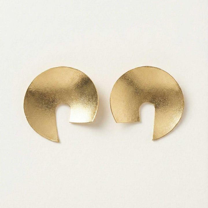 Abstract Stud 18k Gold Plated Earrings