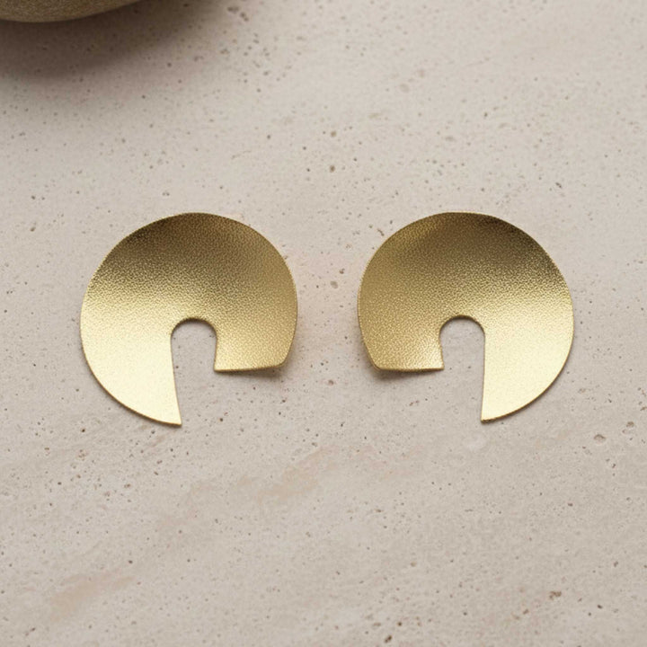 Abstract Stud 18k Gold Plated Earrings