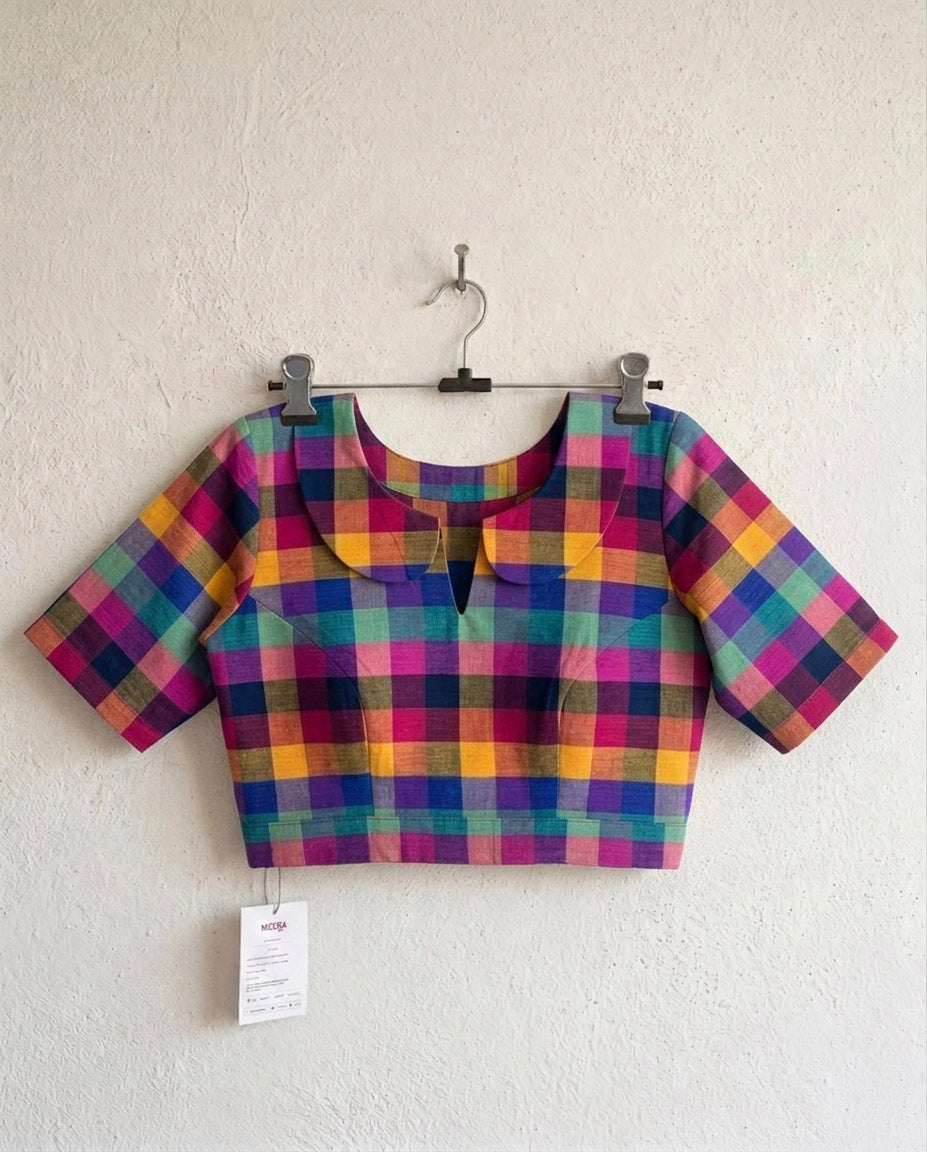 Timeless Blouse with Peter Pan Collar - Multicolor