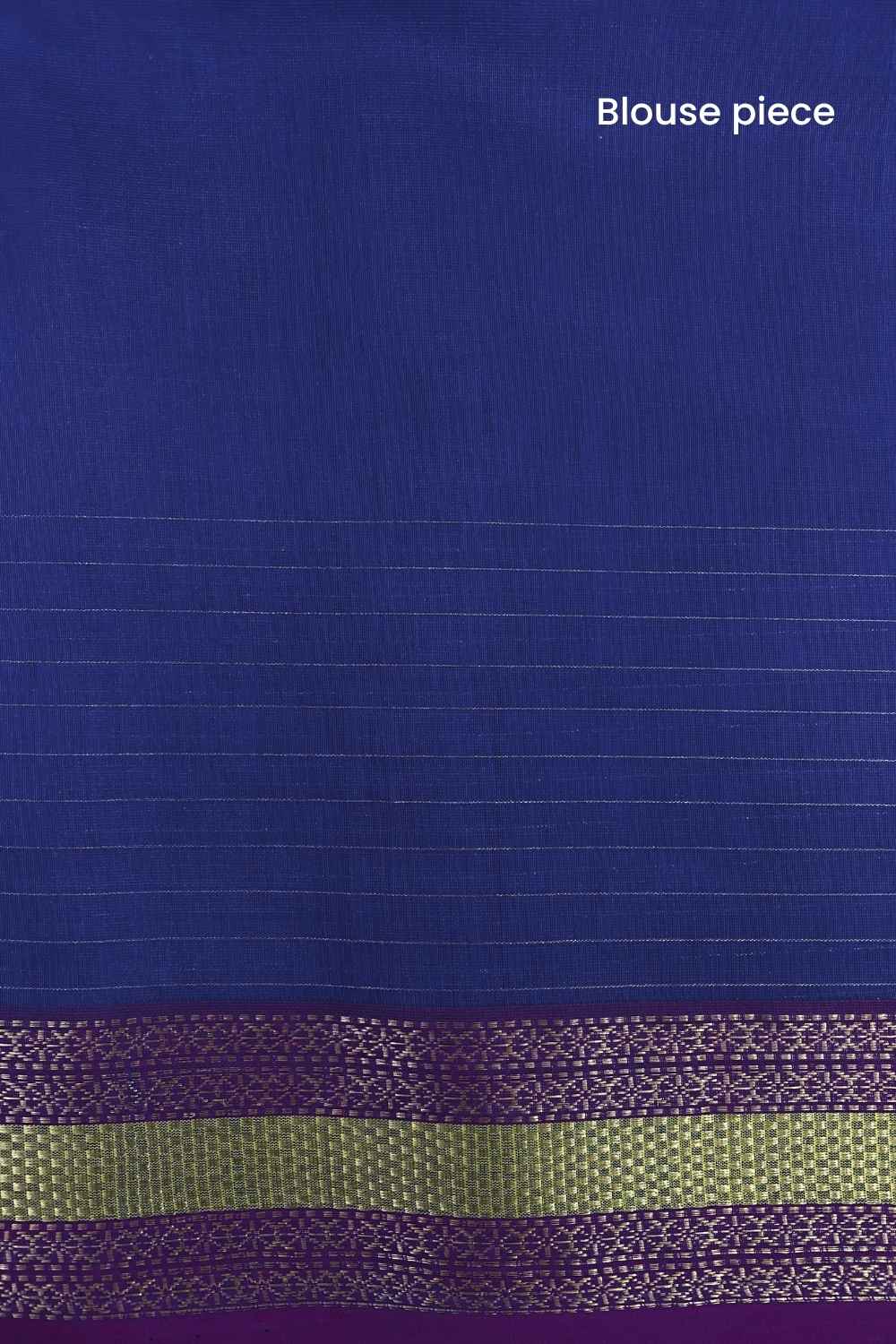Dark blue Pure Silk Cotton Maheshwari Saree