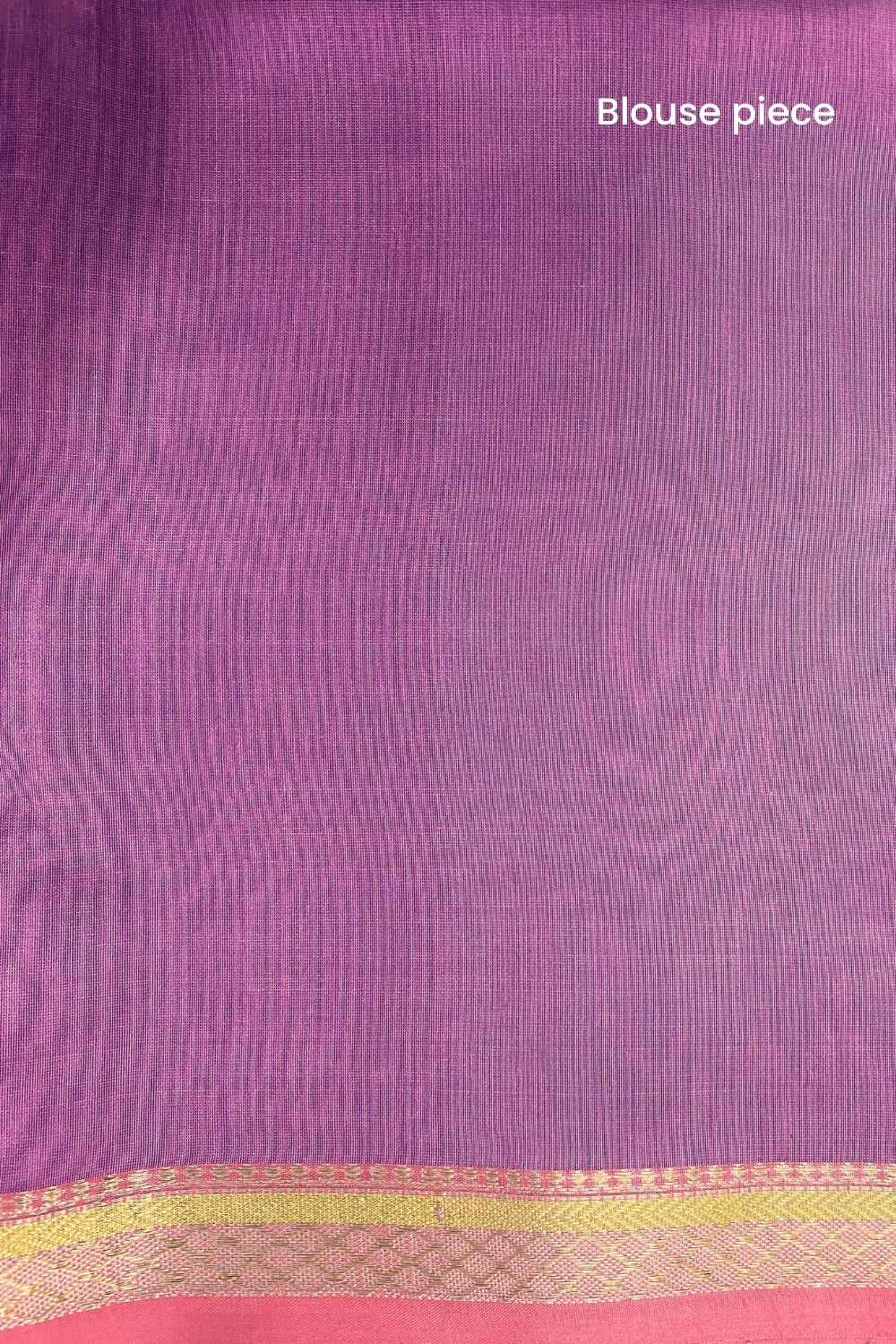 Light purple Pure Silk Cotton Maheshwari Saree
