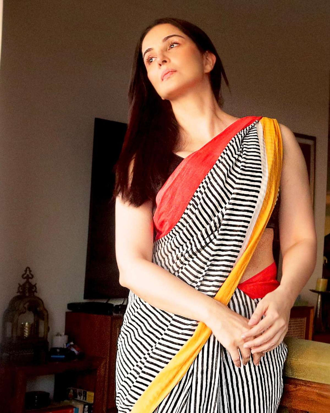Sharmila Hand Block Print Mul Mul Cotton Saree