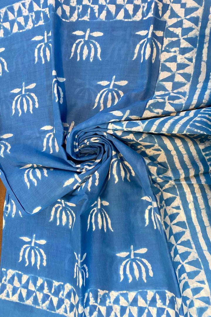 Calm is a Color Printed Mulmul Cotton Saree