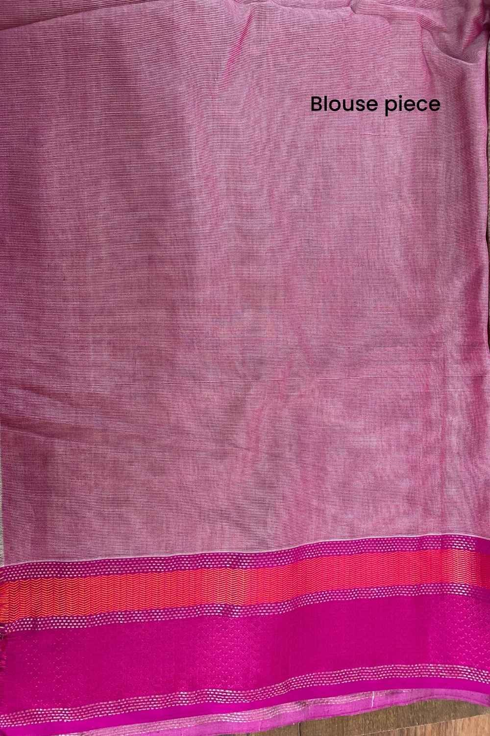 Ahilya - Off White Pure Silk Cotton Maheshwari Saree