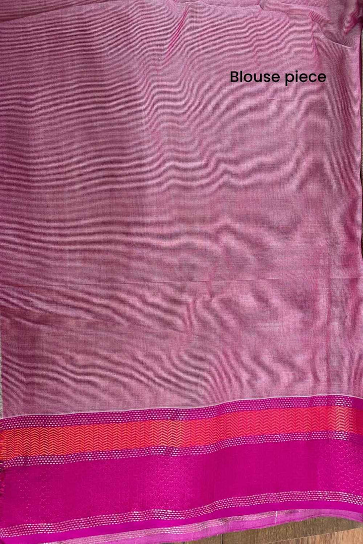 Ahilya - Off White Pure Silk Cotton Maheshwari Saree
