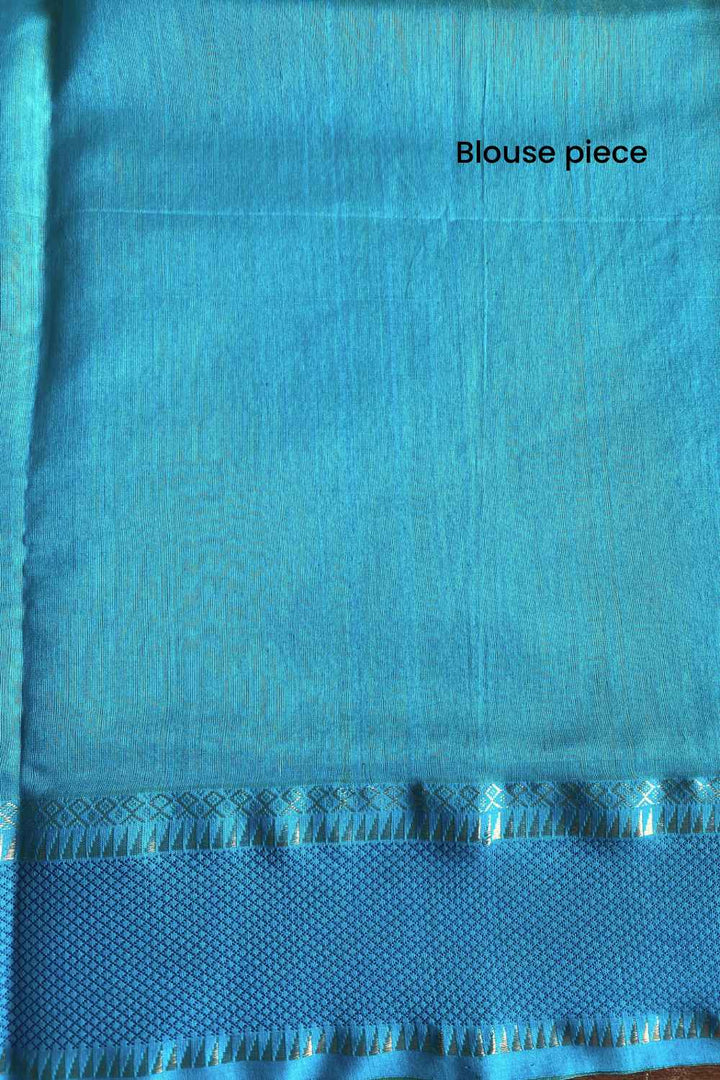 Gayatri - Yellow Pure Silk Cotton Maheshwari Saree