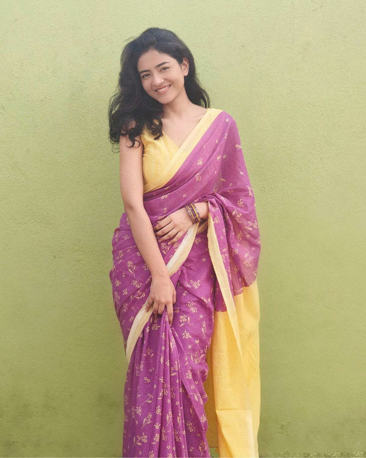 Polaroid Dreams Printed Mulmul Cotton Saree
