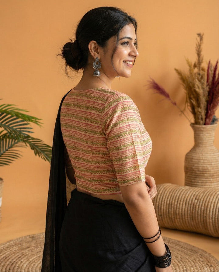 Indie Fusion Cotton Angrakha Style Blouse