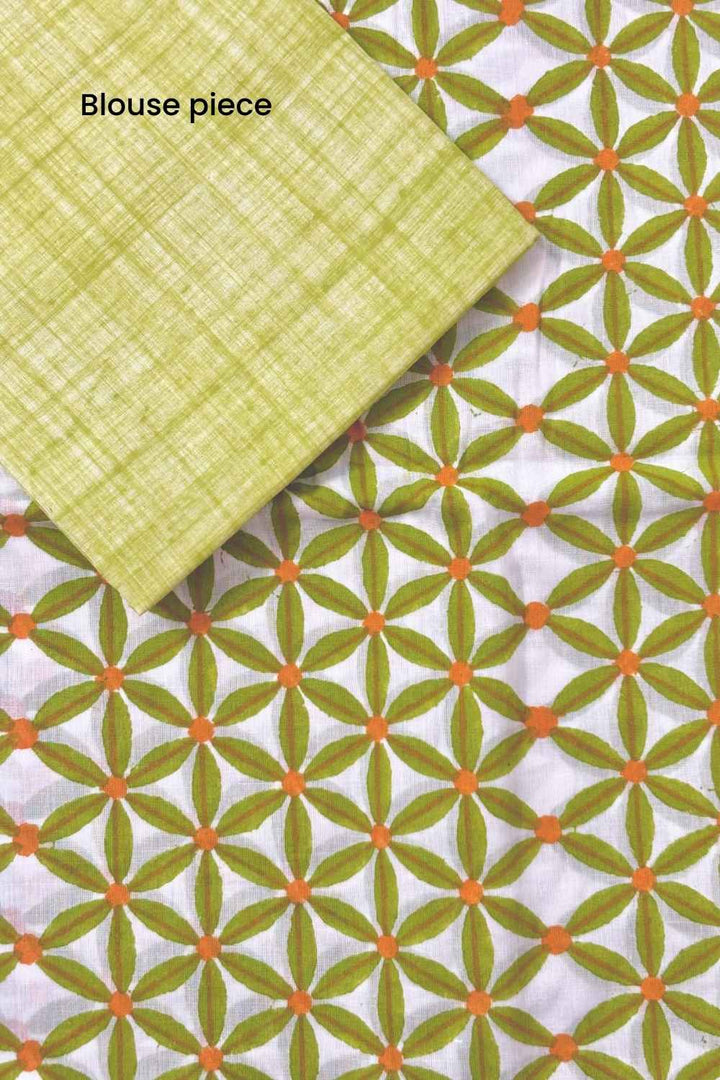 Song of City - Mul Cotton Hand Block Printed Saree