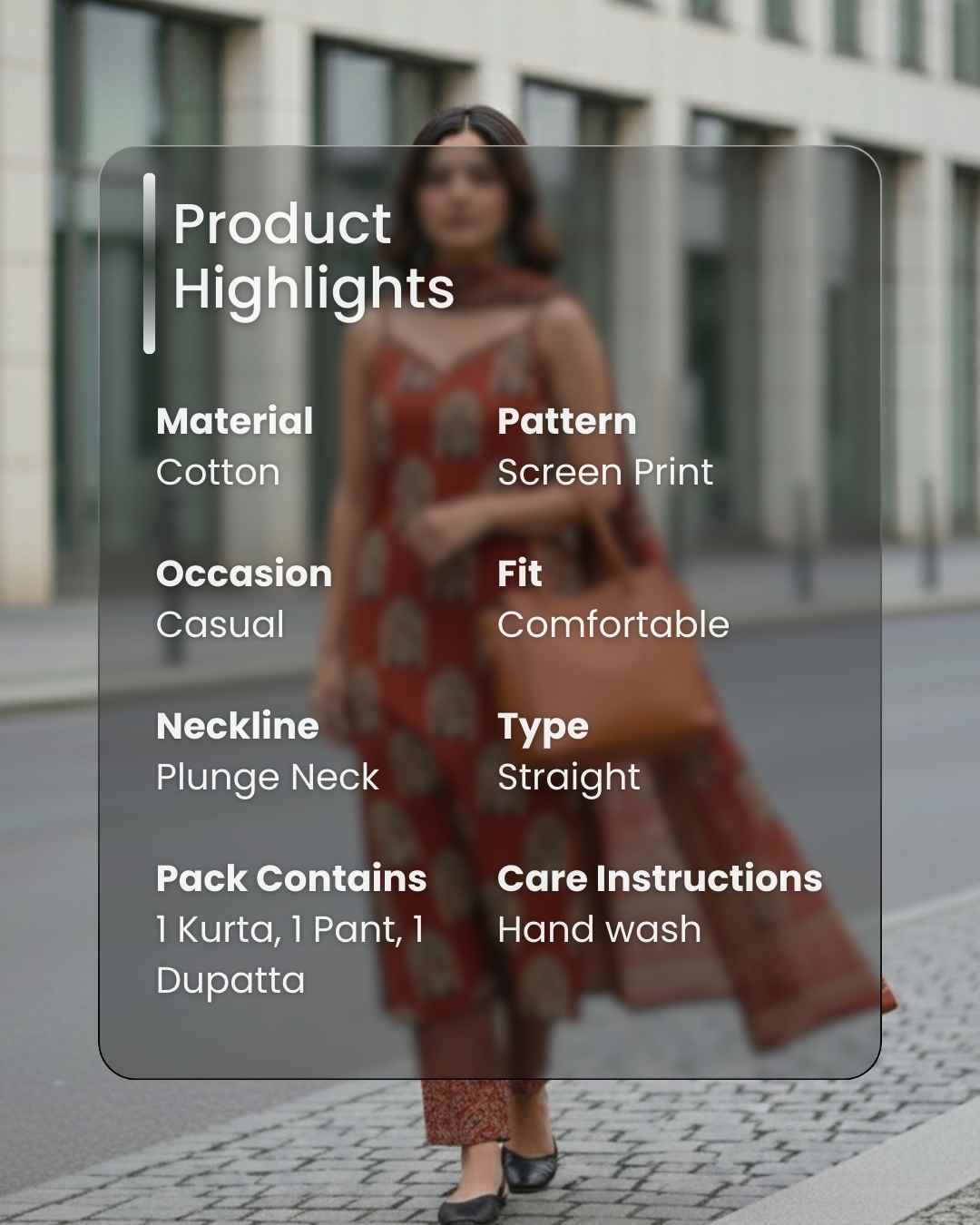 Leela Printed Cotton Dupatta, Pant and Kurta Set