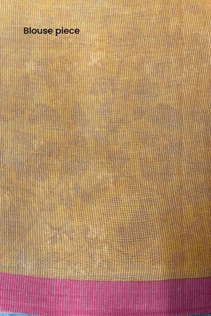 A Stitch of Summer Handwoven Mulmul Cotton Printed Saree