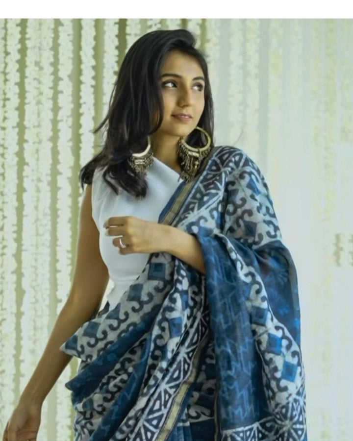 Indigo Chic Saree Blouse Combo (Pack of 2)