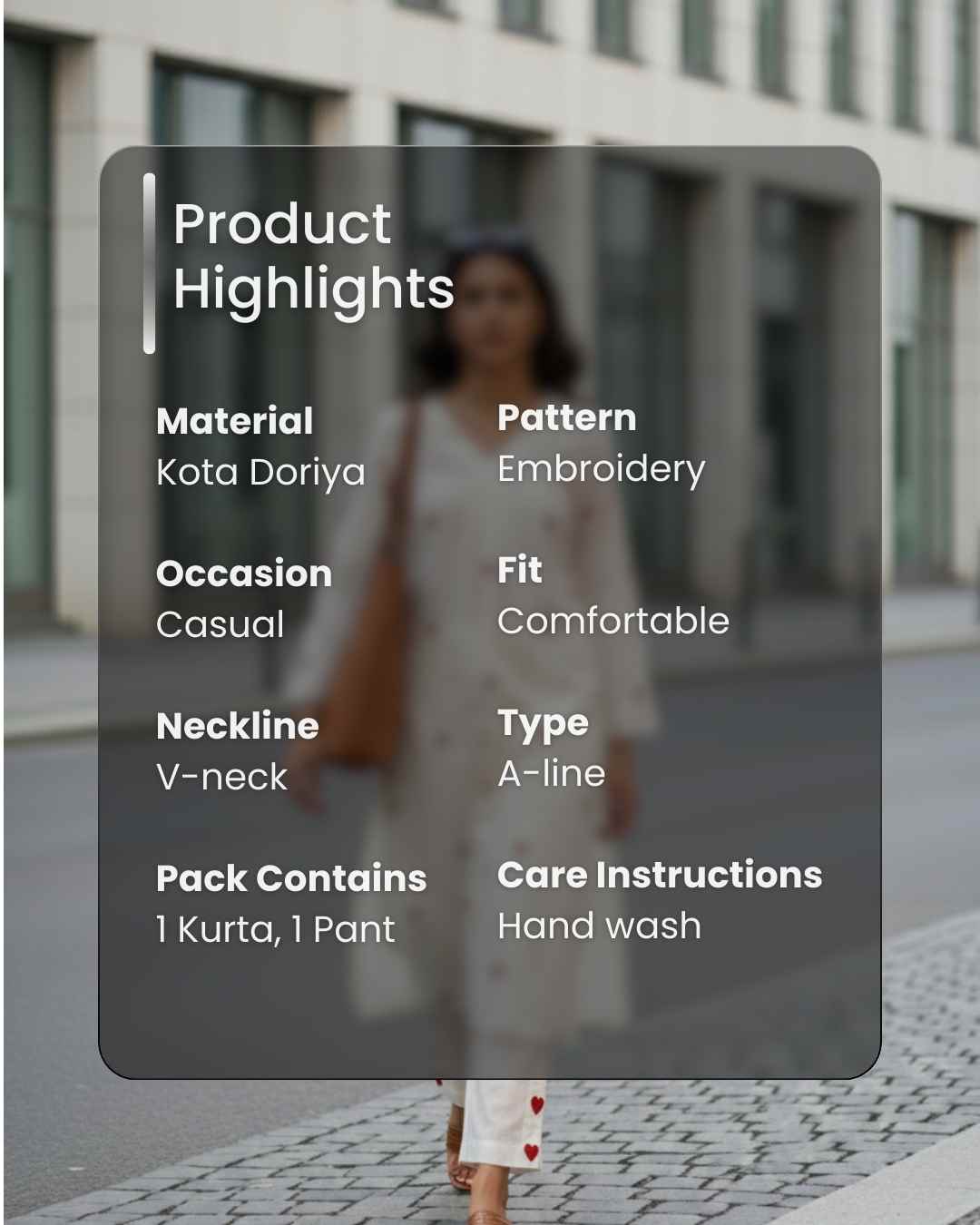 All Hearts Kota Doriya Pant and Kurta Set