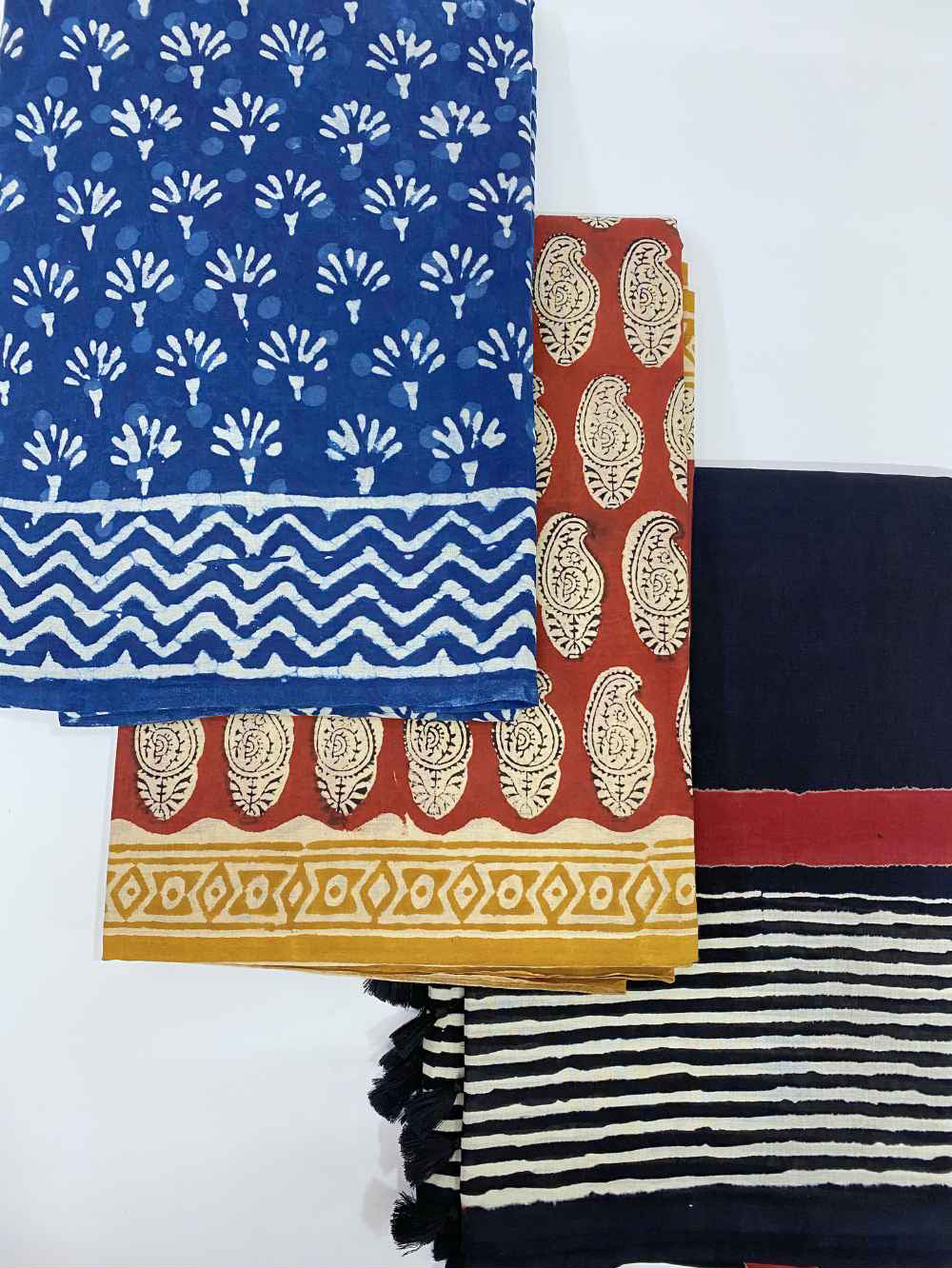 Midnight Muse Power Trio- Mulmul Cotton Saree Combo (Pack of 3)