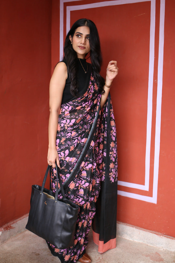 A Sunday Romance Printed Mulmul Cotton Saree