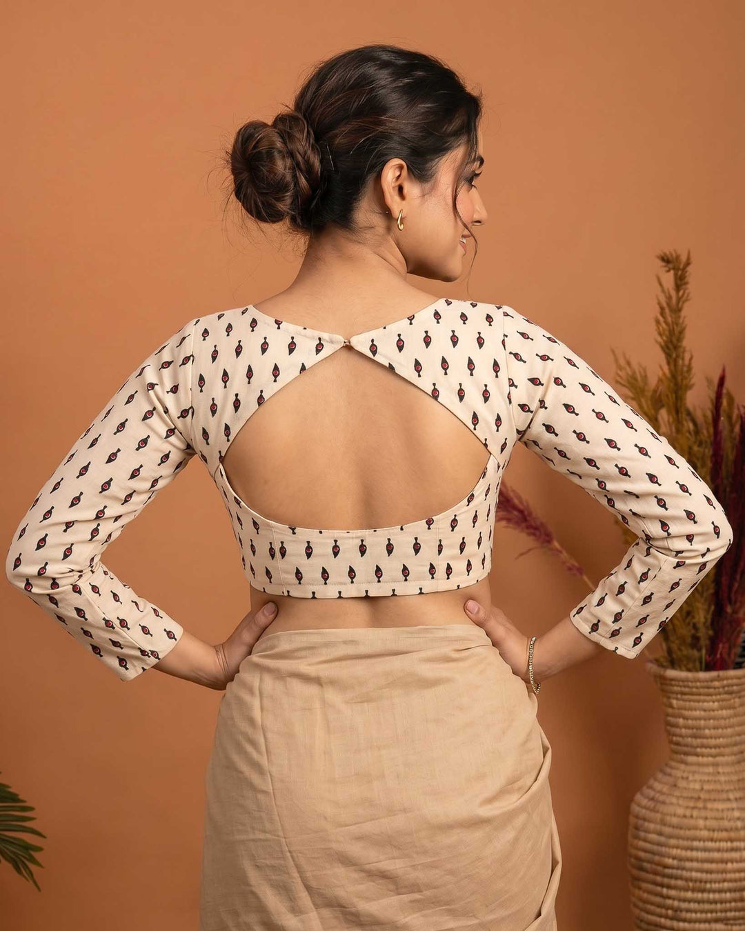 All Day Comfort White Cotton Full Sleeve Blouse