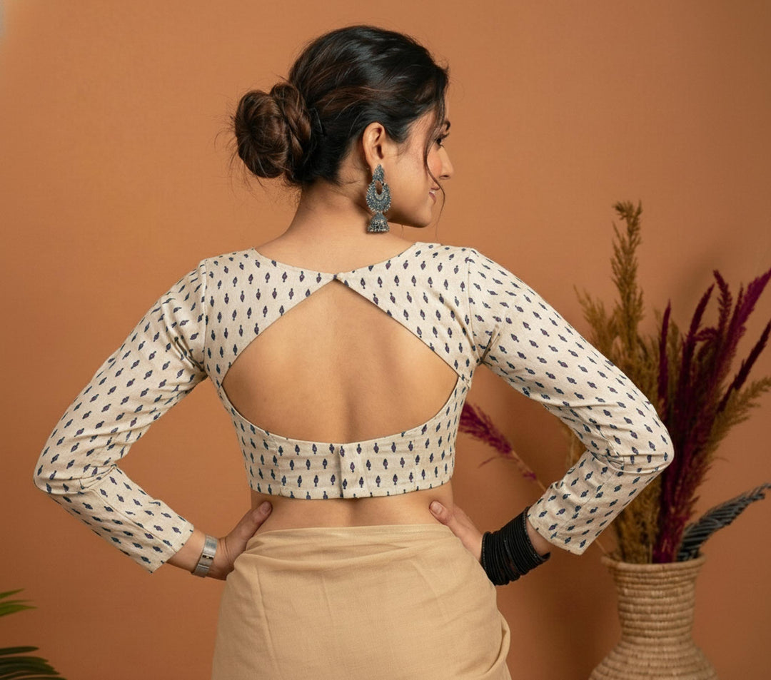 All Day Comfort Black Cotton Full Sleeve Blouse