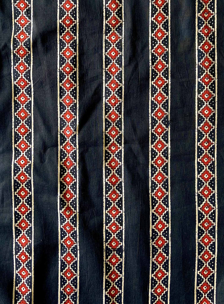 Mridula Floral Cotton Angrakha Style Blouse with Side Buttons