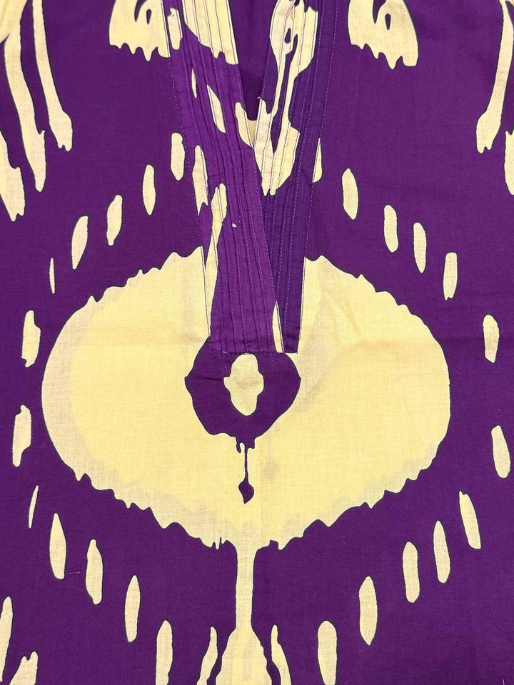 Avni Purple Cotton Pant and Kurta Set