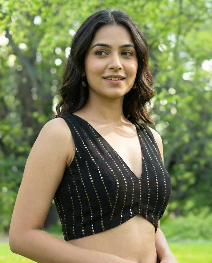 Starlit Slit Saree Blouse Combo (Pack of 2)