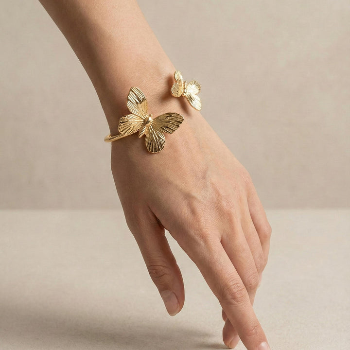 Butterfly Charm 18k Gold Plated Bracelet