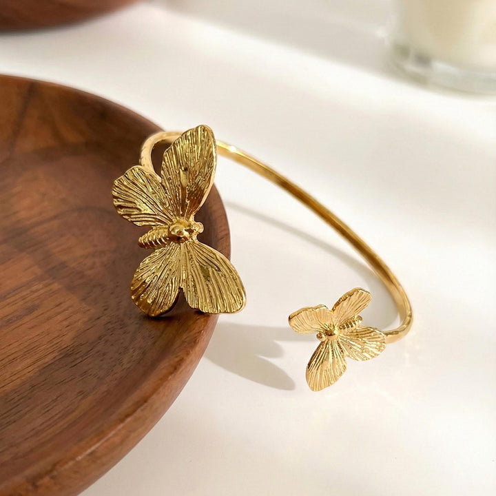 Butterfly Charm 18k Gold Plated Bracelet