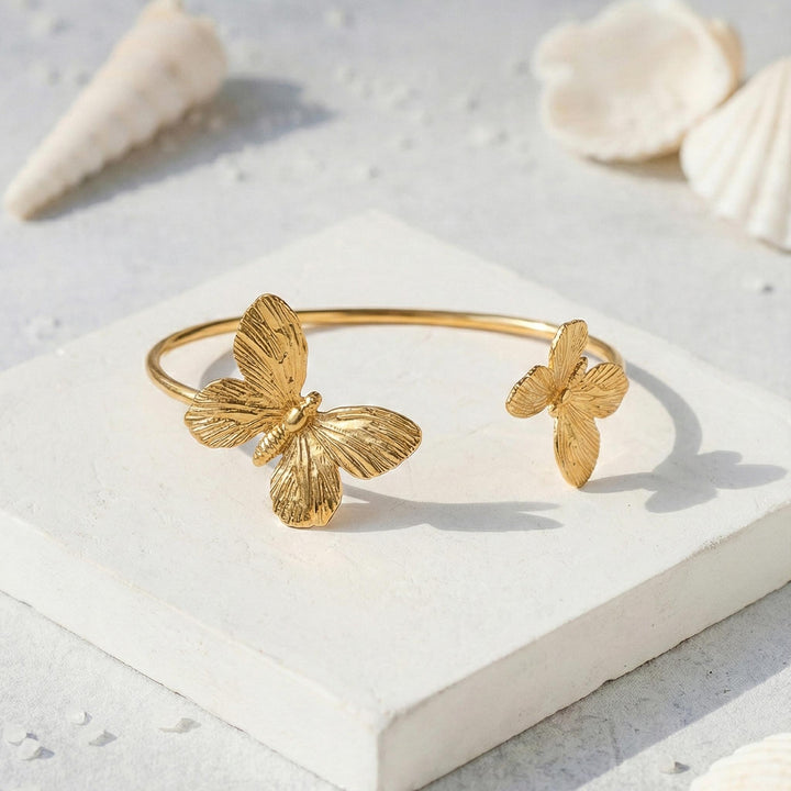 Butterfly Charm 18k Gold Plated Bracelet