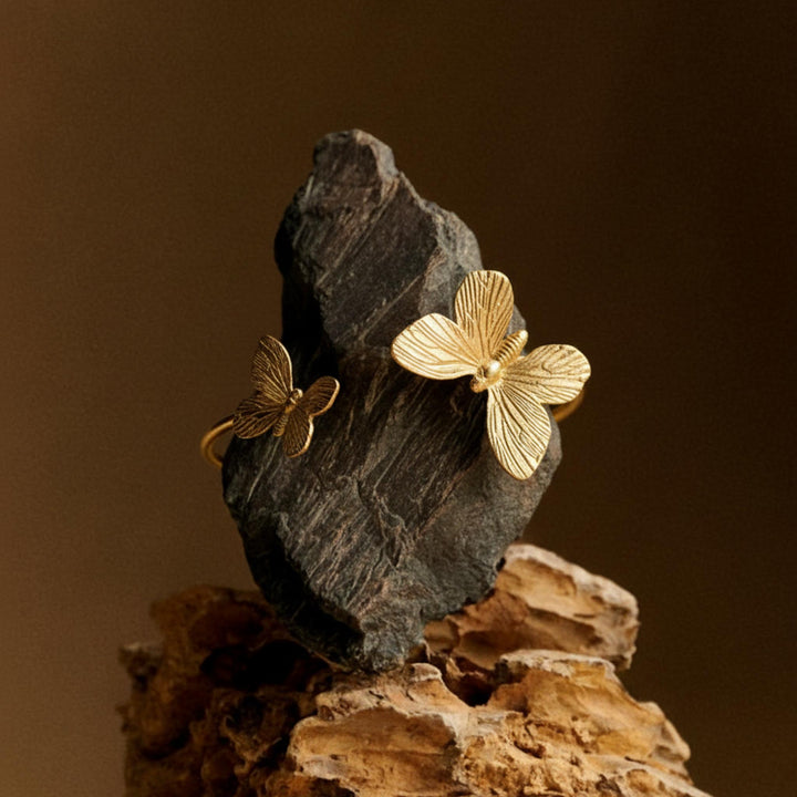 Butterfly Charm 18k Gold Plated Bracelet