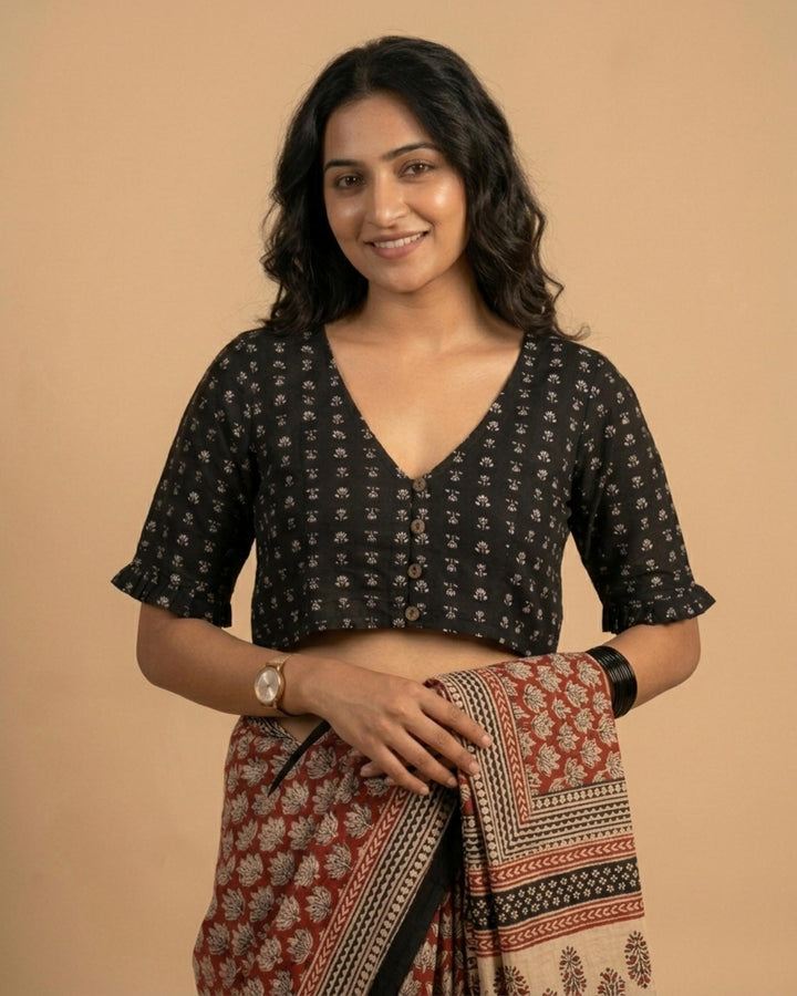 Printed Essentials Trio - Cotton Blouse Combo (Pack of 3)