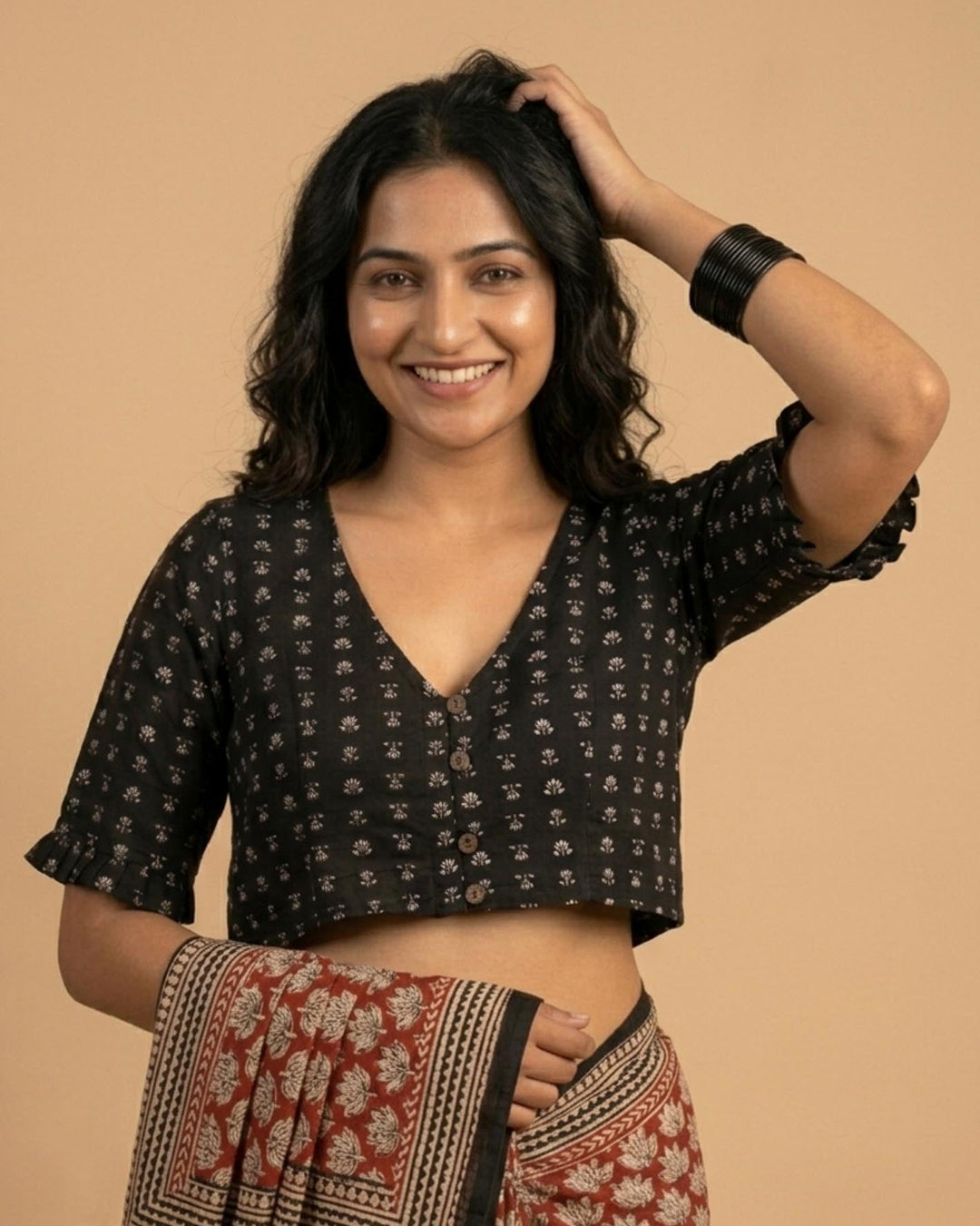 Printed Essentials Trio - Cotton Blouse Combo (Pack of 3)