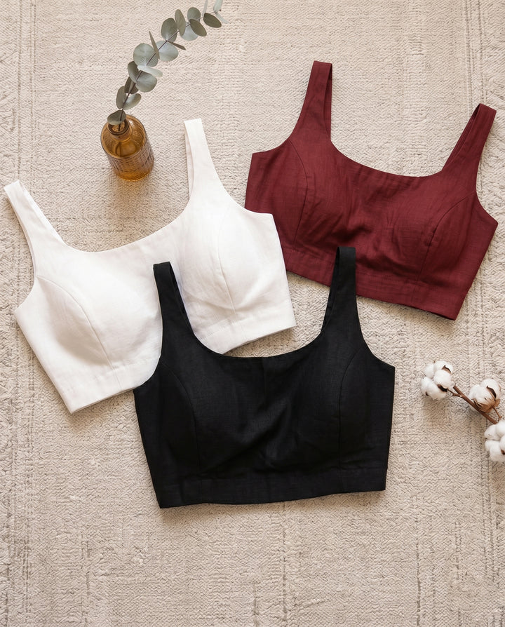 Core Colors - Cotton Blouse Trio (Pack of 3)