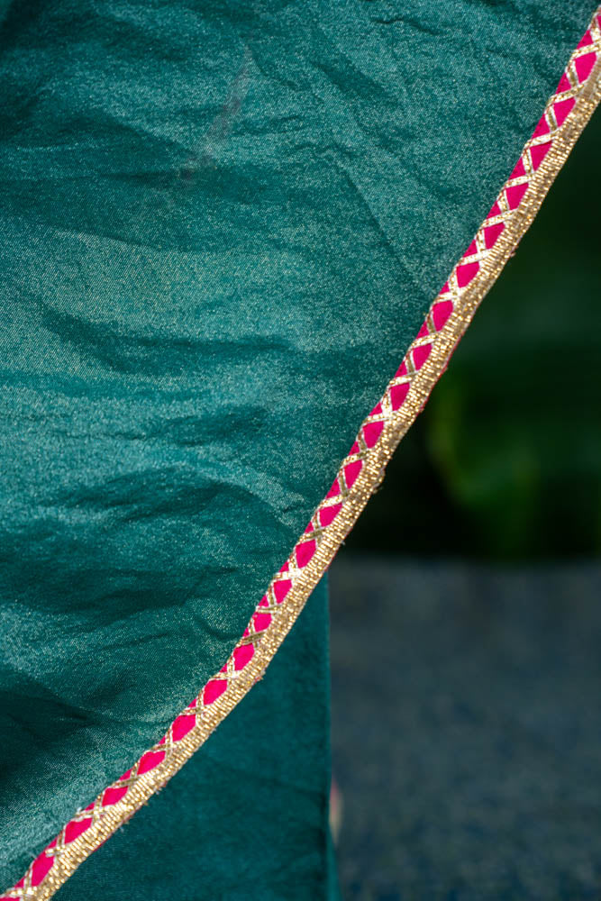 Manjiri - Green Tissue Saree with Gota piping