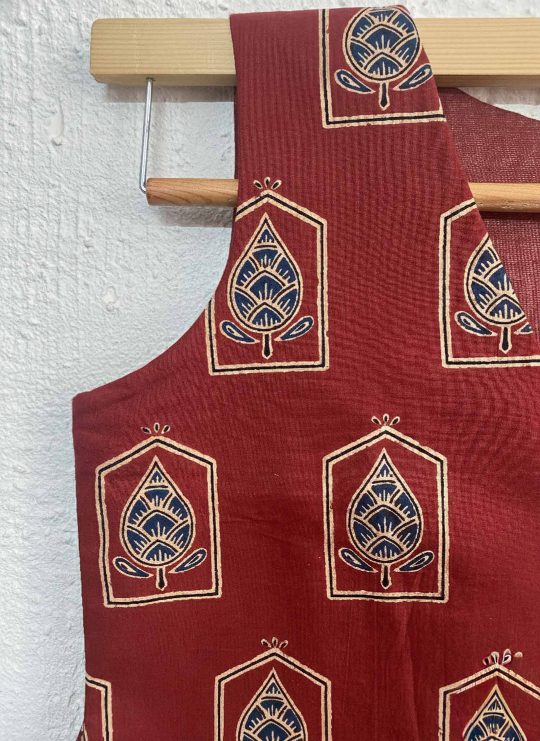 Desk to Dinner Maroon Cotton Vest Blouse